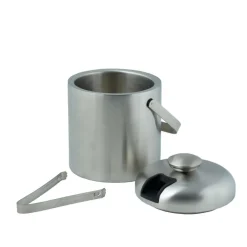 CASA Acessórios Cocktail^SHAKE & STIR Balde De Gelo Com Pinça 1,3L Aço Inoxidável