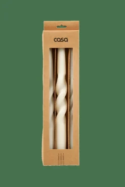 CASA Velas^SPIRAL Conjunto De 3 Velas Creme