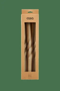 CASA Velas^SPIRAL Conjunto De 3 Velas Taupe