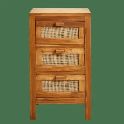 CASA Cómodas^TECK Cómoda De 3 Gavetas Natural