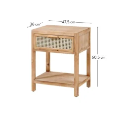 CASA Cómodas|Cabeceiras^WEBSTER Mesa De Cabeceira Natural
