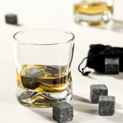 CASA Acessórios Cocktail^WHISKEY Pedras Para Gelar Conjunto De 9 Cinzento Escuro