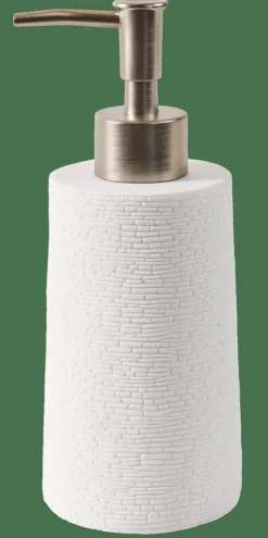 CASA Acessórios De Lavatorio^WHITE ELEGANCE Distribuidor De Sabão Branco, Prateado