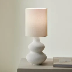 CASA Candeeiros De Mesa^WHITESTONE Candeeiro De Mesa Com Abajur E27 Cru
