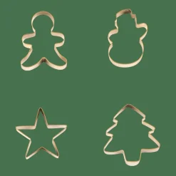 CASA Acessórios Para Bolos|Formas De Cozer^X-MAS GOLD Formas Conjunto De 4 Dourado