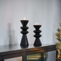 CASA Suportes Para Velas Para Lamparinas|Halloween^ZIGZAG Porta-velas Para Lamparinas Preto